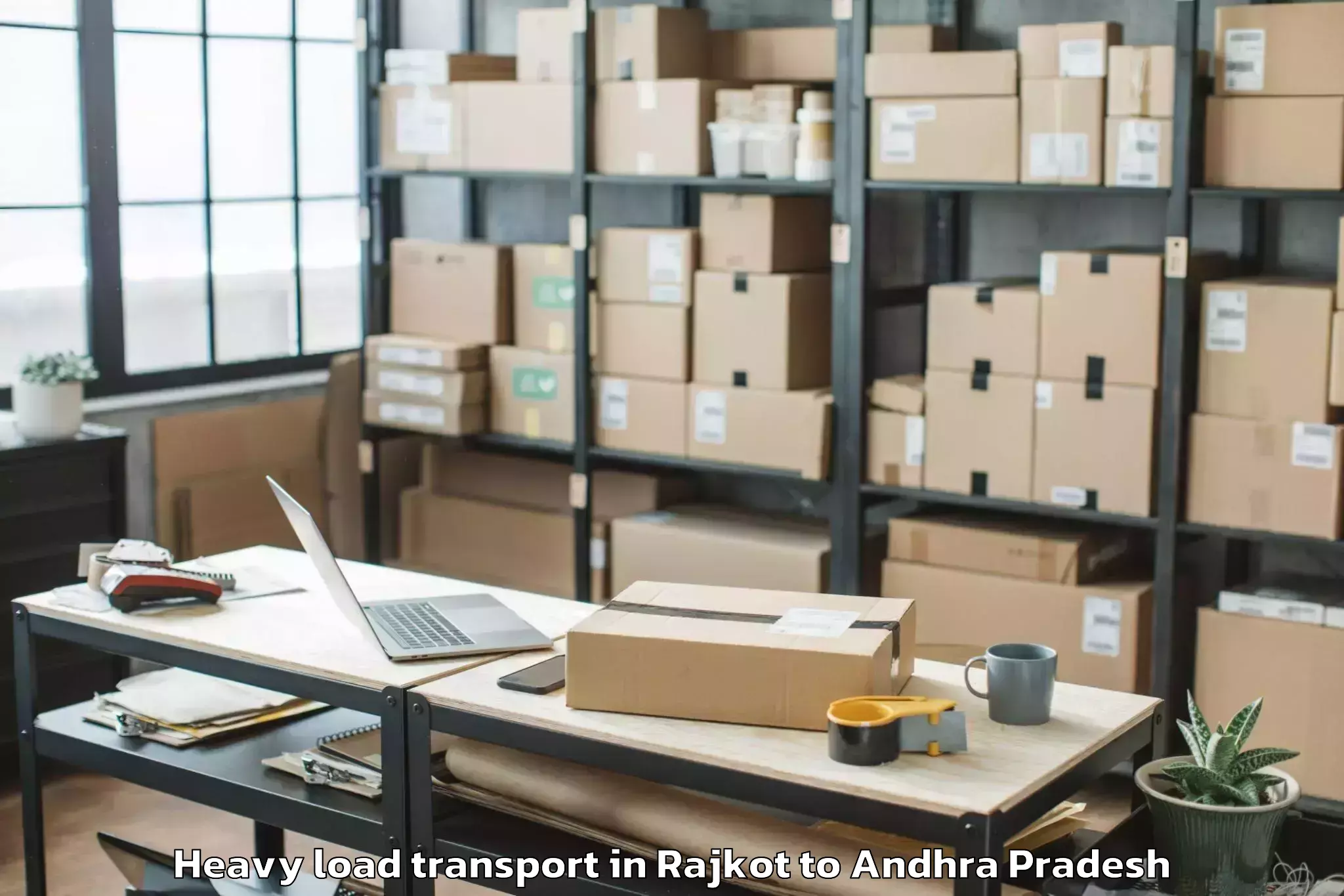 Hassle-Free Rajkot to Ulavapadu Heavy Load Transport